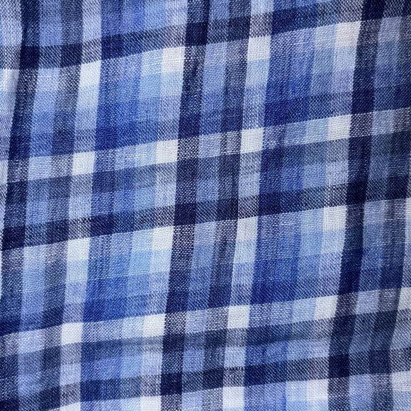 Peter Millar Crown Crafted Bella Vue Linen Flex Finish Sport Shirt in Pearl Blue - Picture 6 of 11